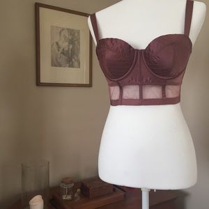 Victoria’s Secret Caged longline Satin Bustier Bra